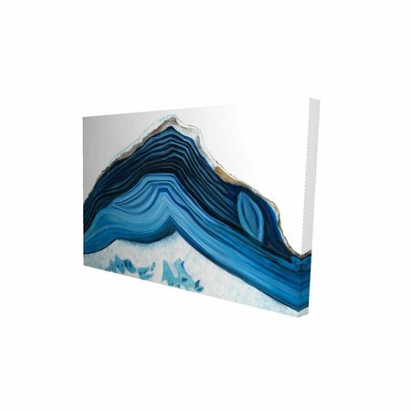 FONDO 20 x 30 in. Blue Geode Profile-Print on Canvas FO2792725